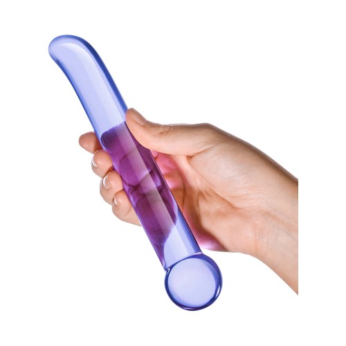 Glas 6.75 in. Dildo de Cristal para G-Spot Púrpura