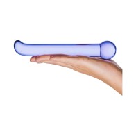 Glas 6.75 in. Dildo de Cristal para G-Spot Púrpura