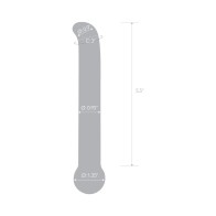 Glas 6.75 in. Dildo de Cristal para G-Spot Púrpura