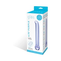 Glas 6.75 in. Dildo de Cristal para G-Spot Púrpura