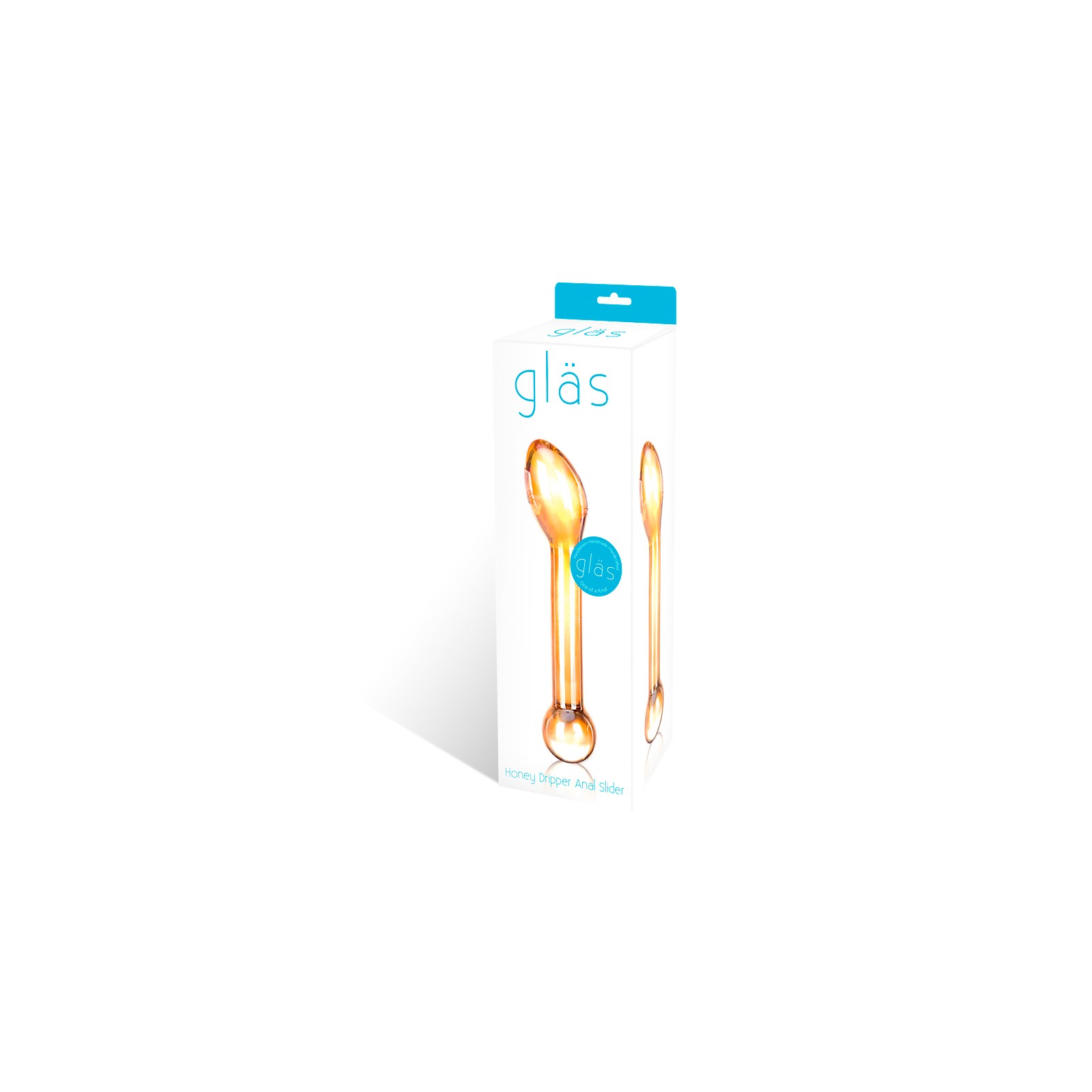 Dildo de Vidrio Honey Dripper de 7 Pulgadas para Estimulación Prostatica