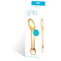 Dildo de Vidrio Honey Dripper de 7 Pulgadas para Estimulación Prostatica