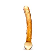 Artistic Orange Tickler Glass Dildo