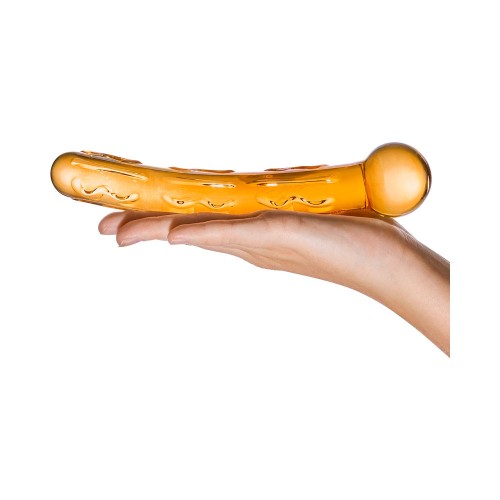 Artistic Orange Tickler Glass Dildo