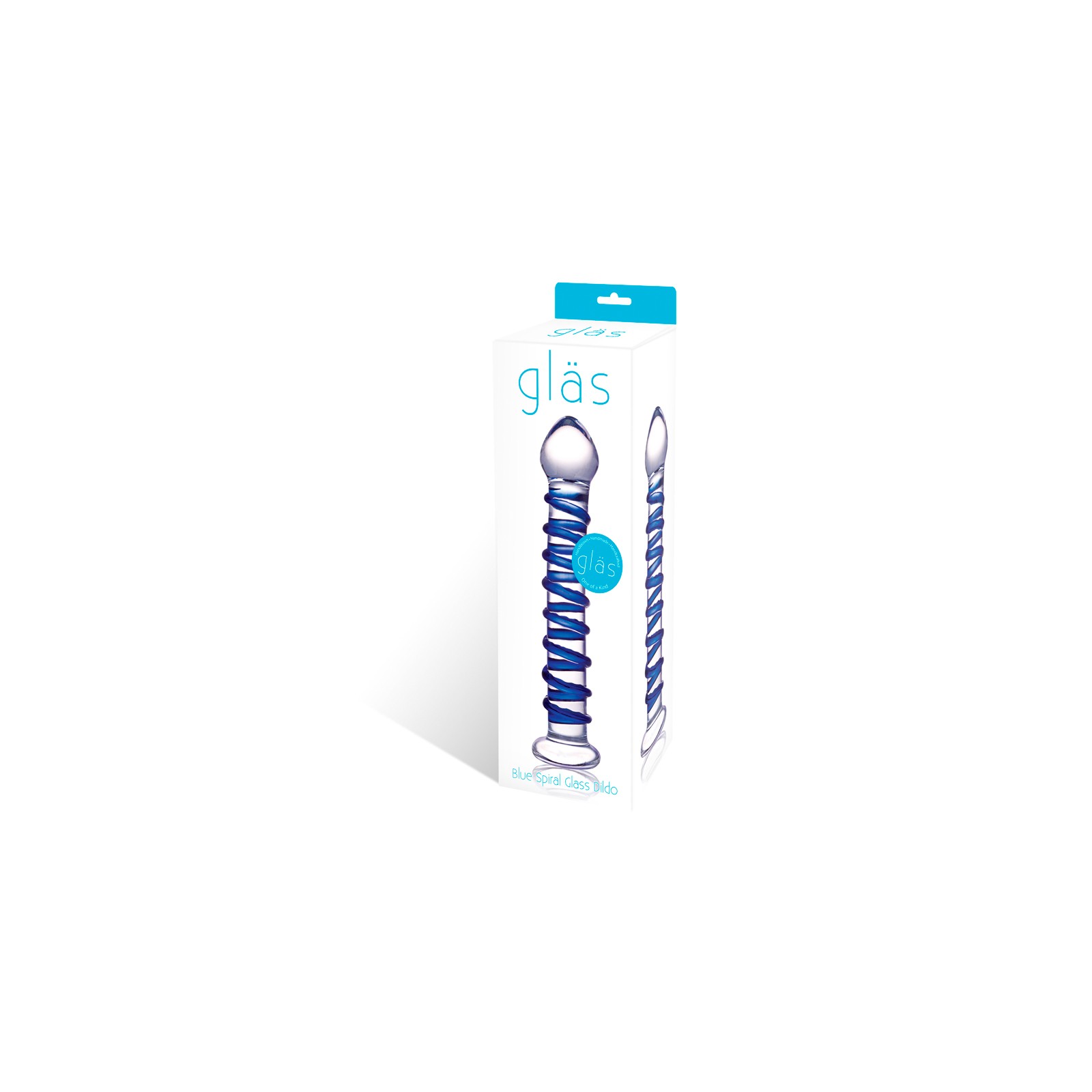 Dildo de Cristal Spiral Azul para Sensaciones Únicas