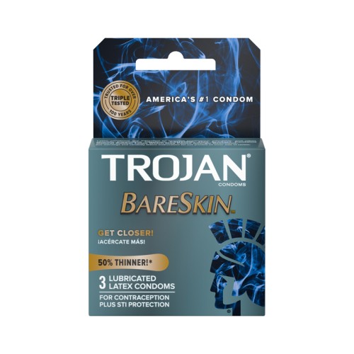 Condones de Latex Ultra Finos Trojan BareSkin (3 unidades)