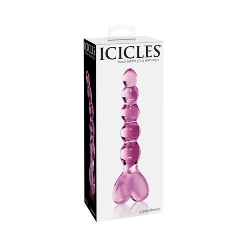 Icicles No. 43 Glass Massager with Heart Handle