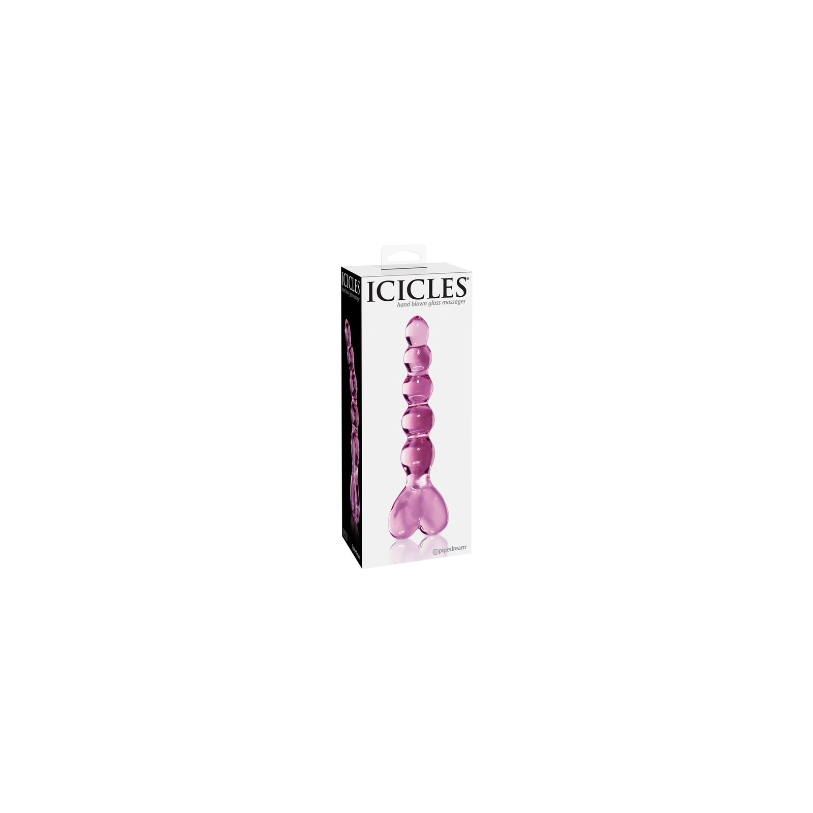 Icicles No. 43 Glass Massager with Heart Handle