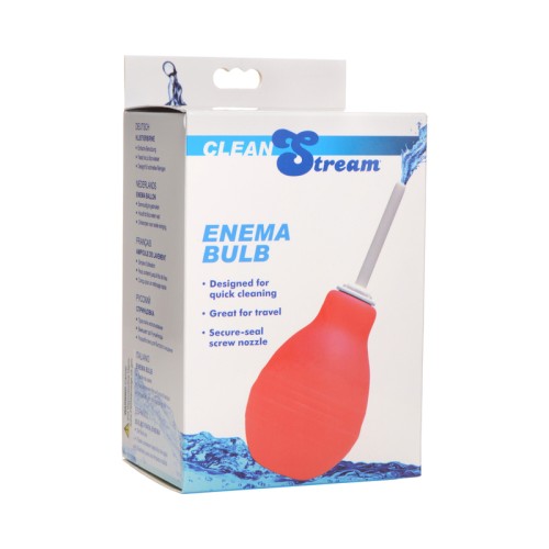 Bulbo Enema CleanStream Rojo - Limpieza Íntima Fácil