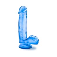 Dildo Realista de 7 Pulgadas con Testículos Azul