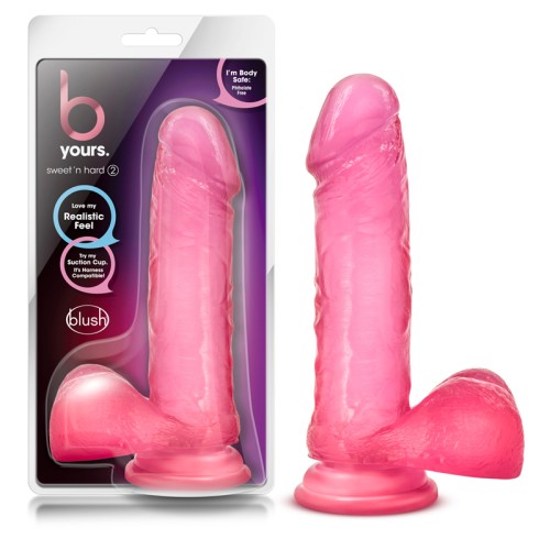 B Yours Sweet n Hard 2 7.75 in Dildo Pink