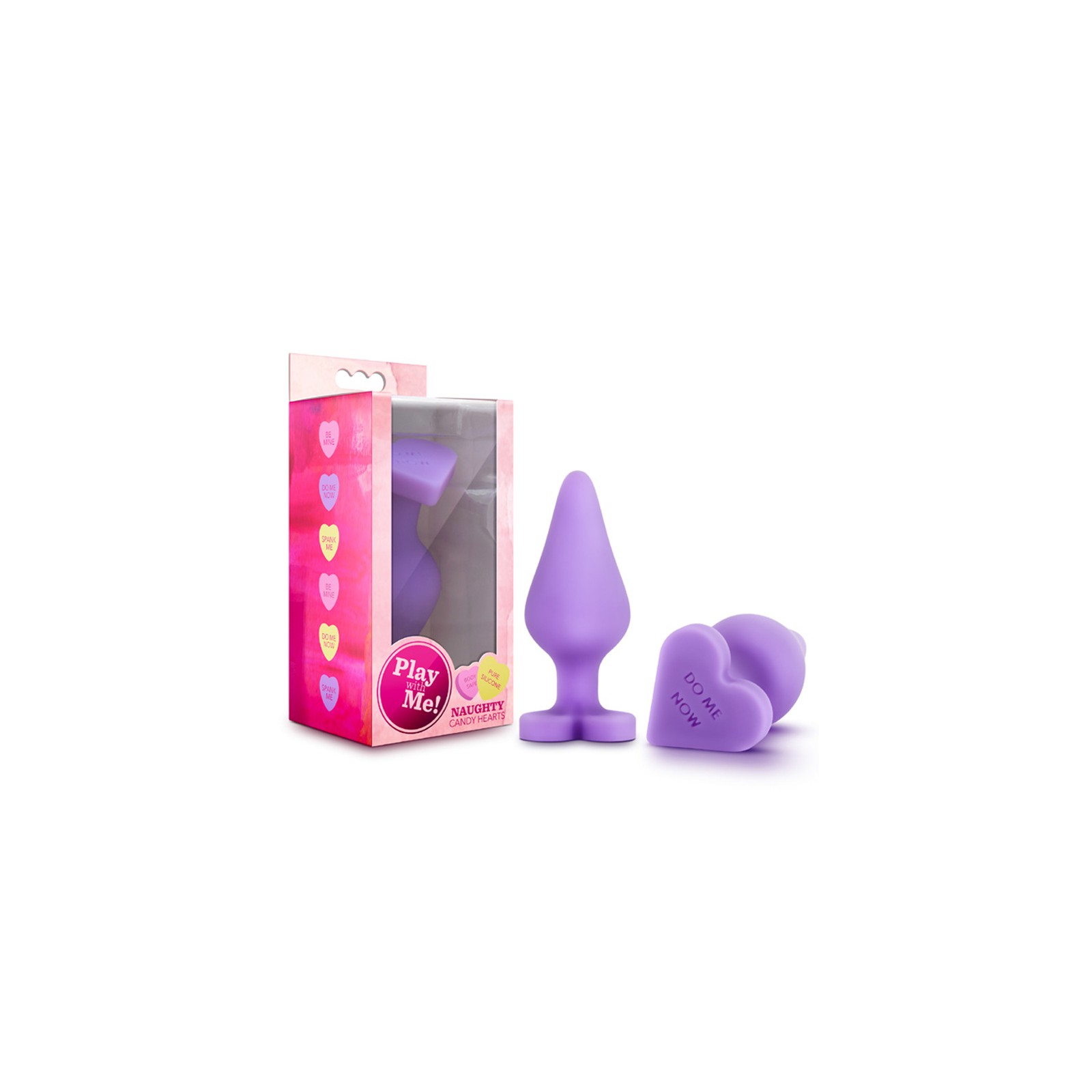 Play with Me Corazones de Caramelo Traviesos 'Hazme Ahora' Plug Anal Morado