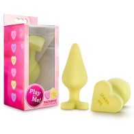 Plug Anal Spank Me Corazones de Caramelo Traviesos Amarillo