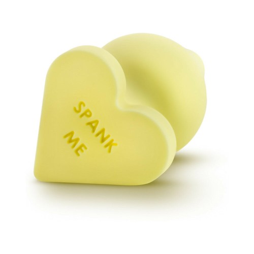 Plug Anal Spank Me Corazones de Caramelo Traviesos Amarillo