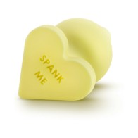 Plug Anal Spank Me Corazones de Caramelo Traviesos Amarillo