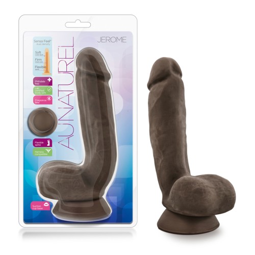 Dildo Posable de Densidad Dual Au Naturel Jerome 8.5in - Placer Realista