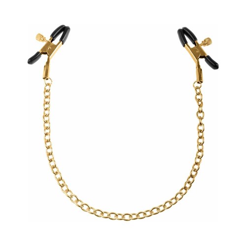 Adjustable Gold Nipple Clamps for Sensual Play