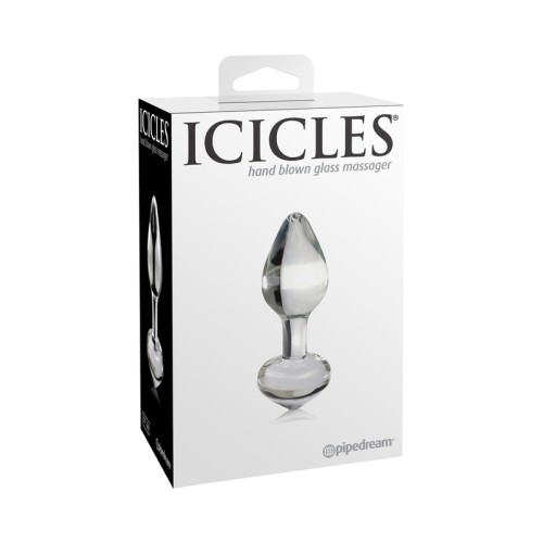 Plug Anal de Cristal Pipedream Icicles No. 44 3.25 in. Transparente