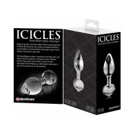 Plug Anal de Cristal Pipedream Icicles No. 44 3.25 in. Transparente