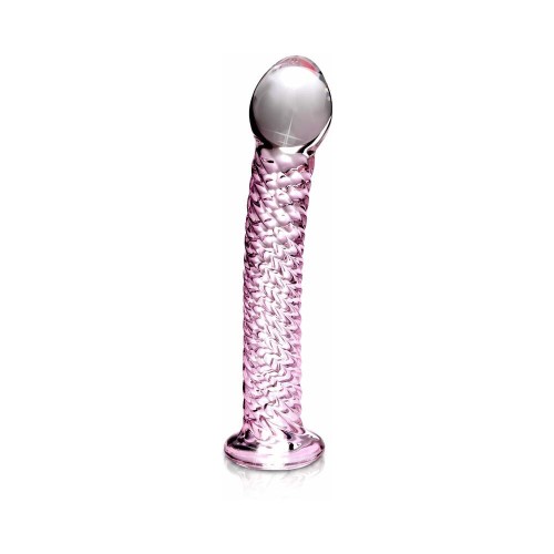 Pipedream Icicles No. 53 Curved Textured Glass Dildo Pink