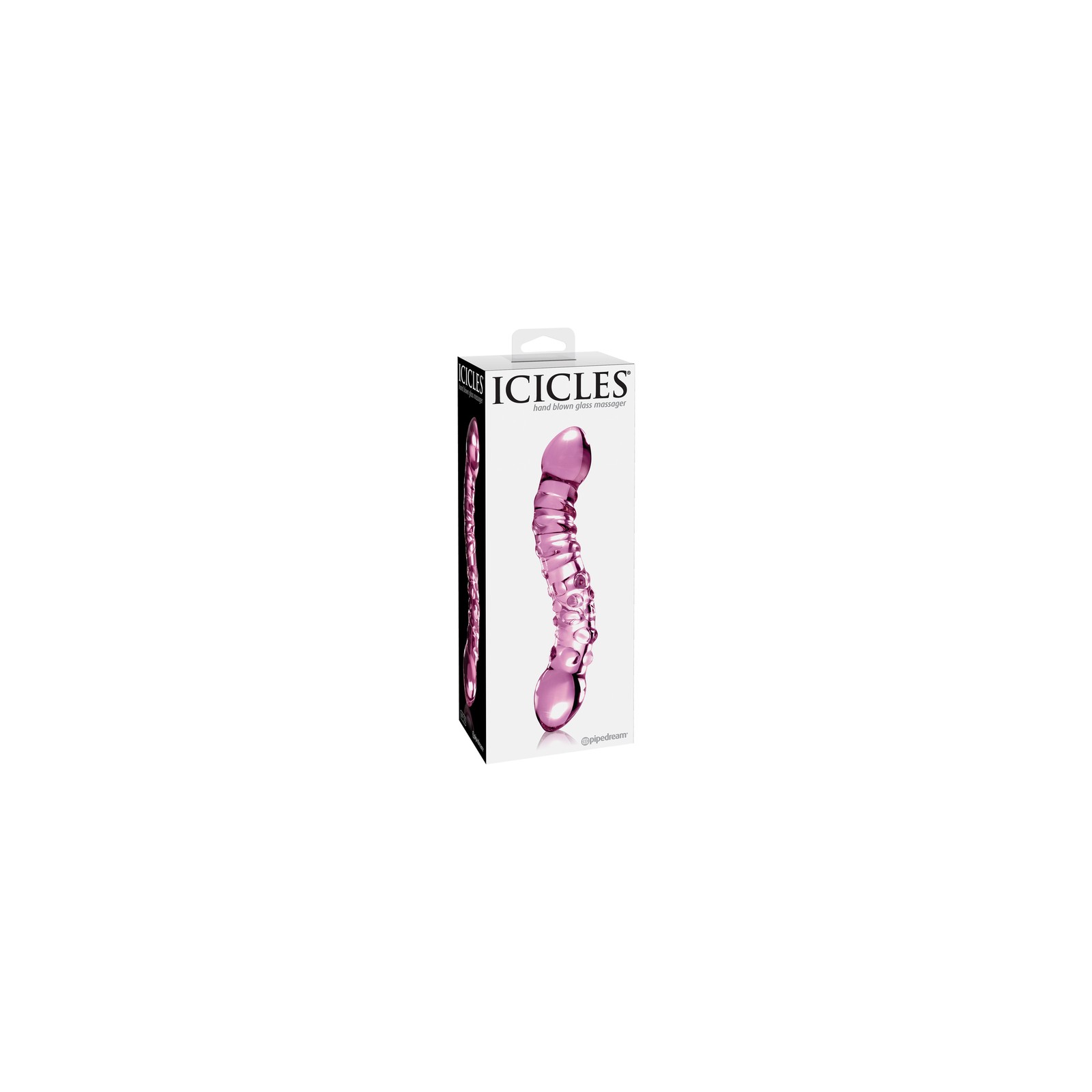 Dildo Doble Punto de Vidrio Icicles No. 55 Rosa