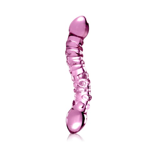 Dildo Doble Punto de Vidrio Icicles No. 55 Rosa