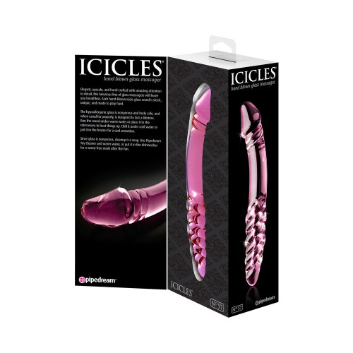 Dildo de Vidrio de Doble Extremo Icicles No. 57