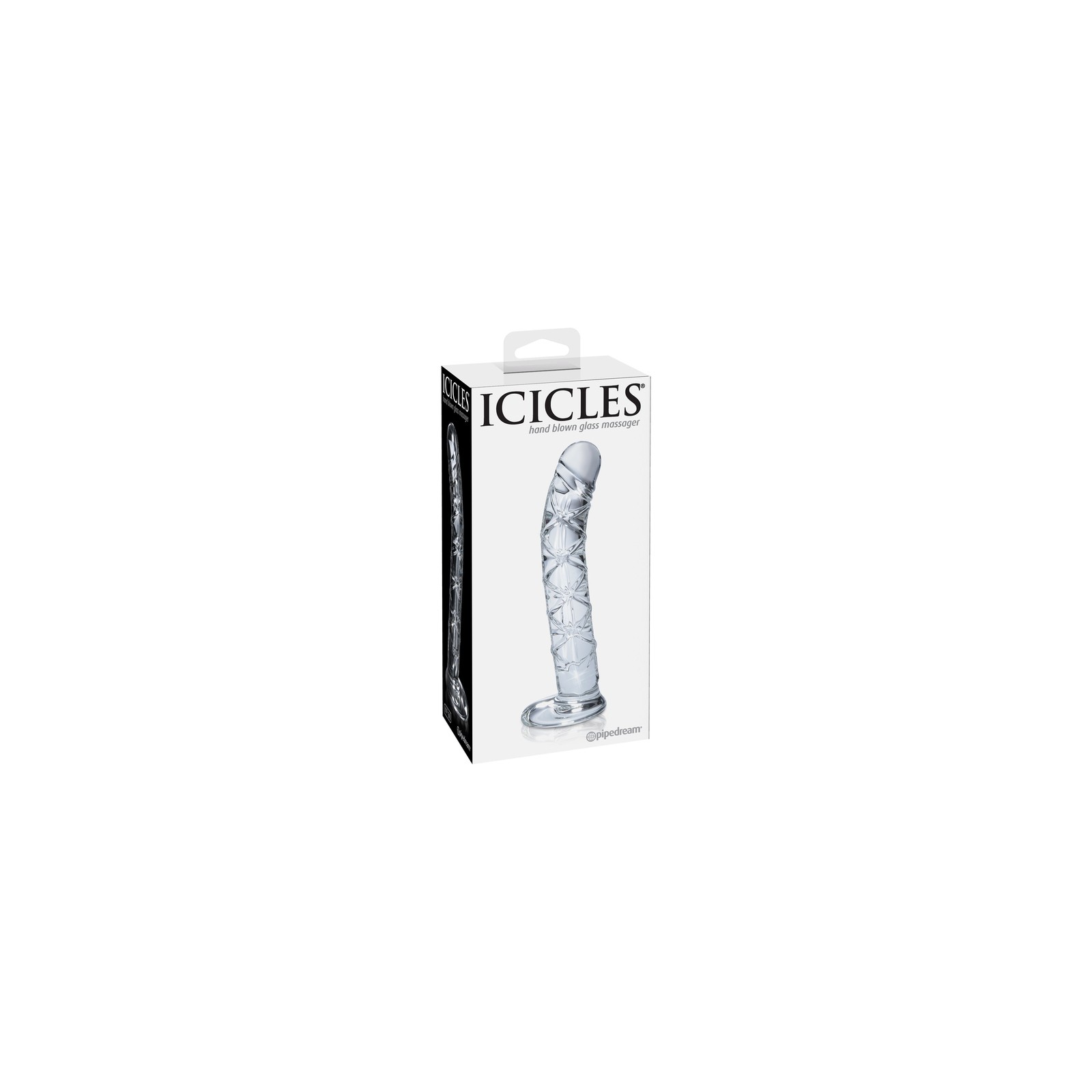 Dildo Curvado de Vidrio Icicles Pipedream