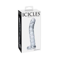 Dildo Curvado de Vidrio Icicles Pipedream