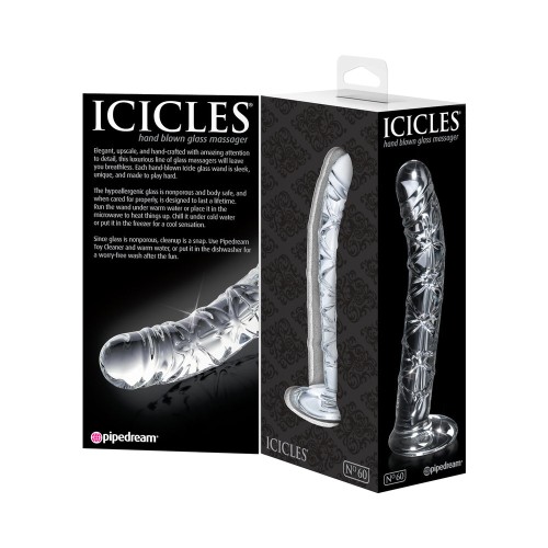 Dildo Curvado de Vidrio Icicles Pipedream