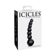 Icicles No. 66 Curved Beaded Glass Dildo