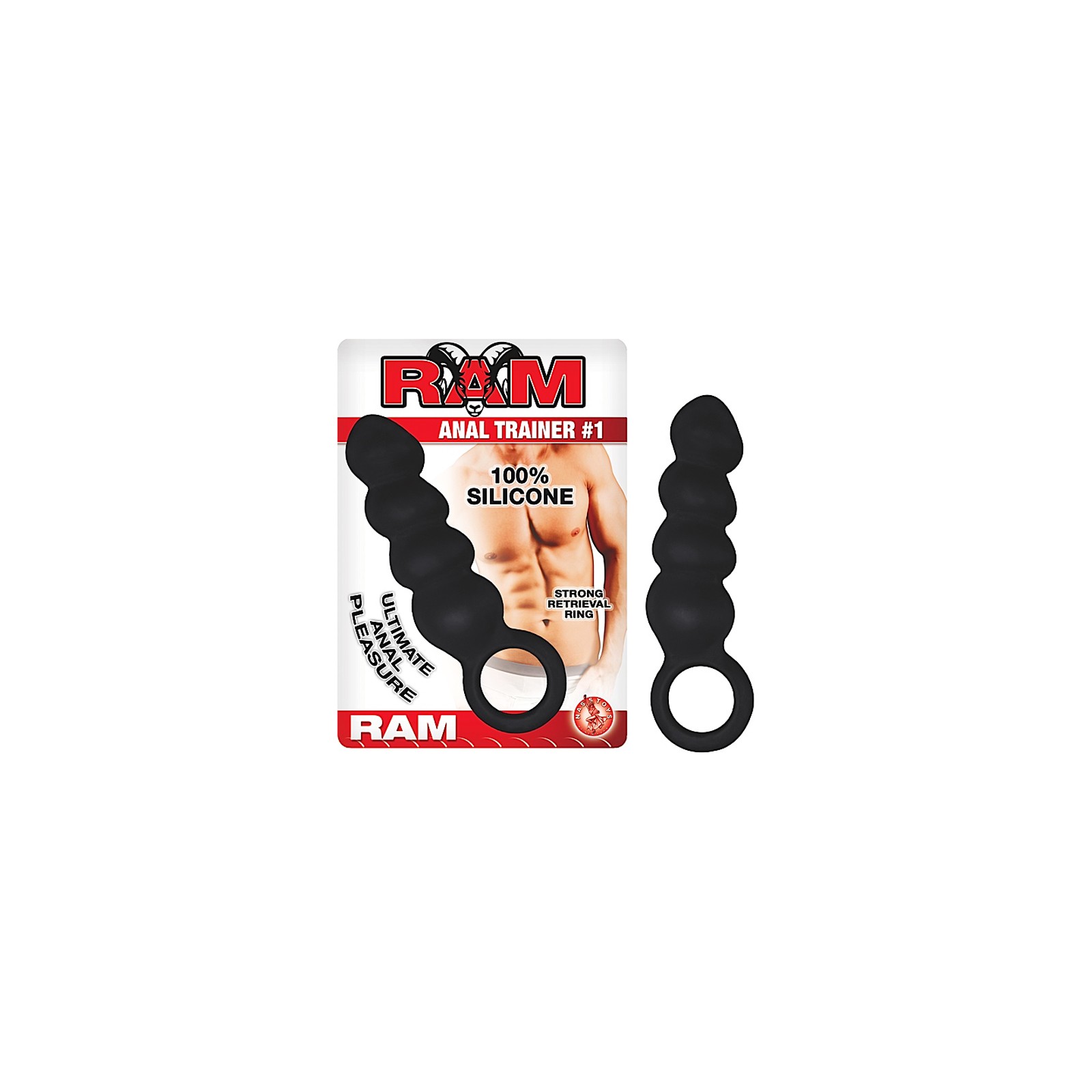 Ram Anal Trainer #1 Plug Anal Ripado de Silicona de 4pulgadas