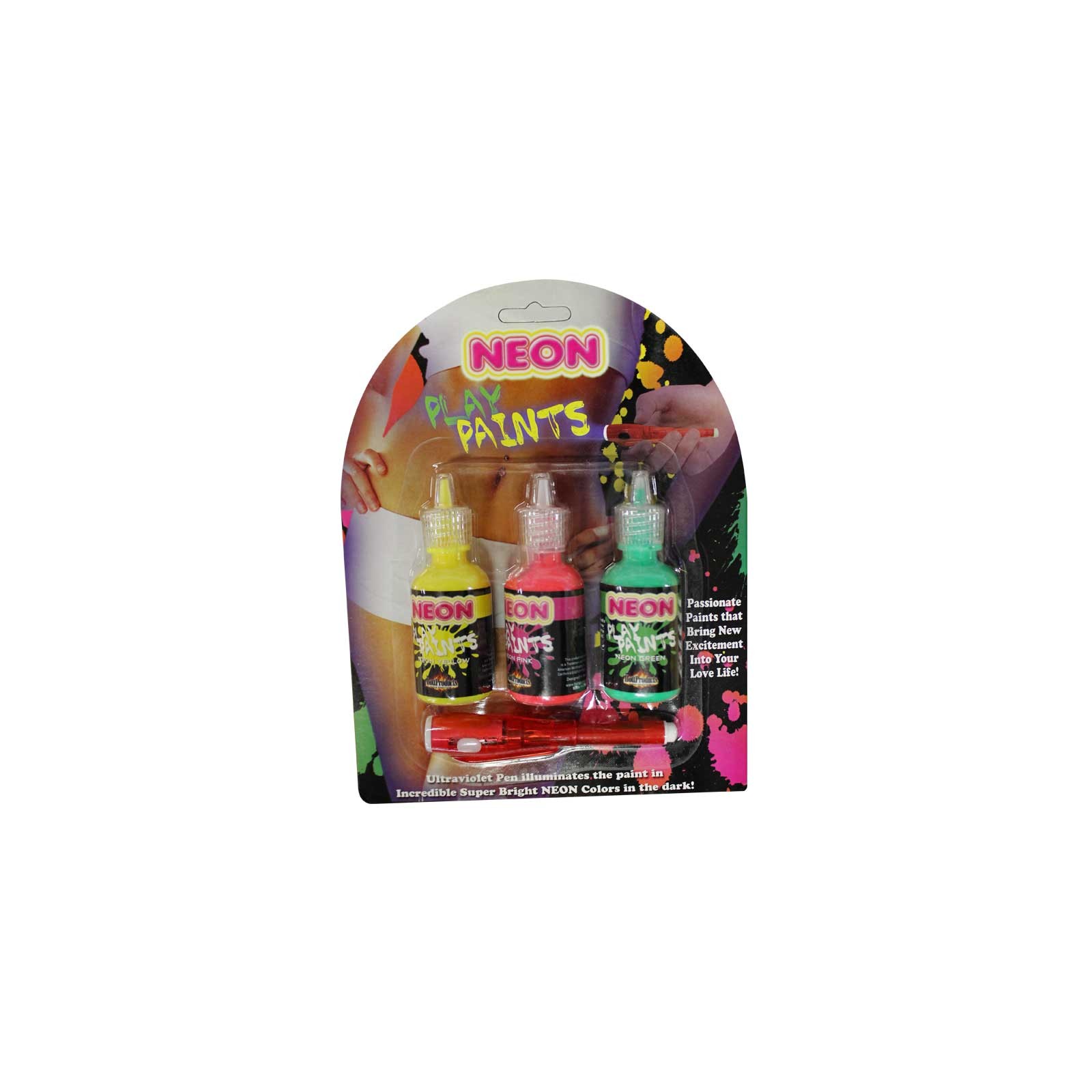 Neon Body Paints 3pk Card - Vibrant Fun