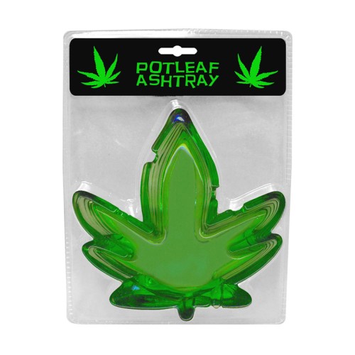 Pot Leaf Glass Ashtray