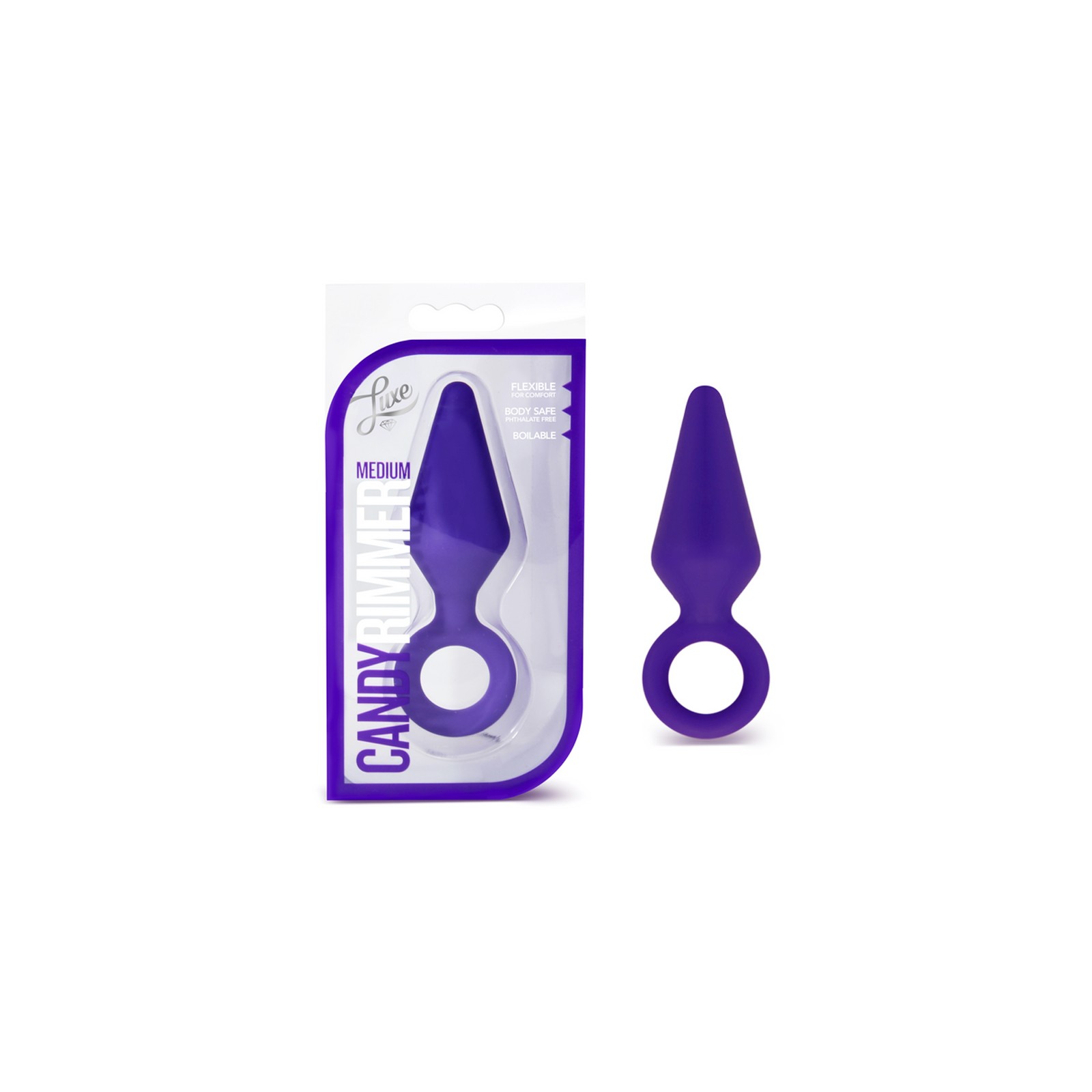 Luxe Candy Rimmer Medium Silicone Anal Plug Purple