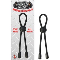 Correa Ajustable de Silicona para el Pene Mack Tuff Negra