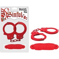 Sinful Metal Cuffs with Keys & Love Rope