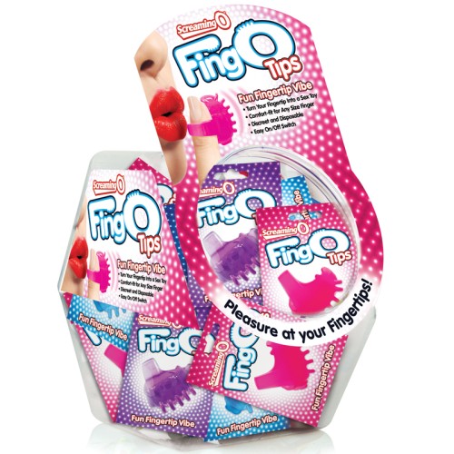 Screaming O FingO Tips for Intimate Enhancement - Bowl of 36