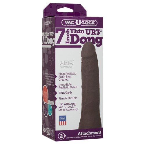 Dong Thin de 7 Pulgadas Vac-U-Lock para Placer Intenso