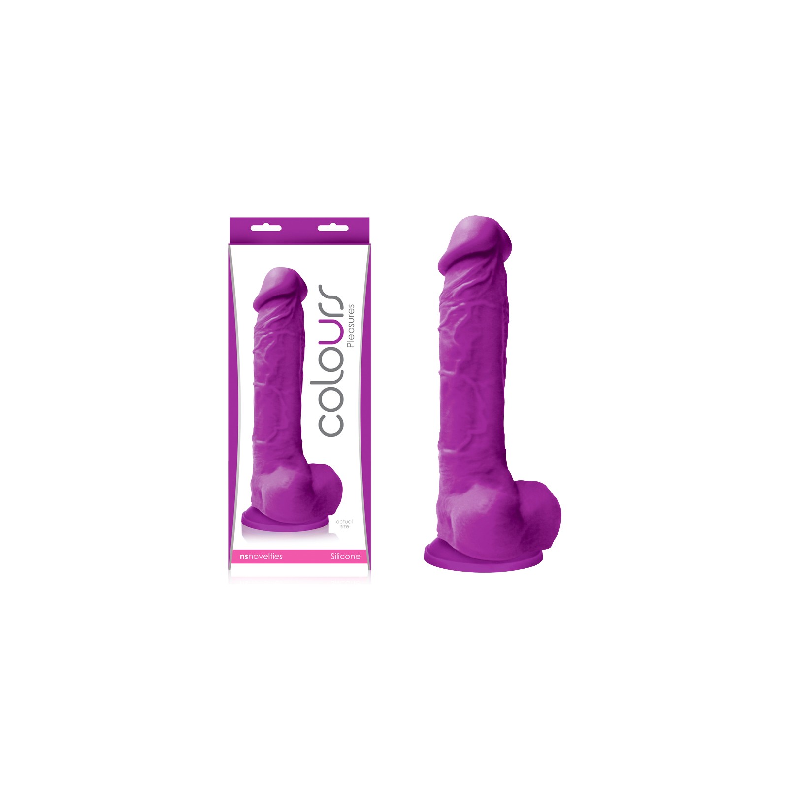 Dildo Realista de 8 Pulgadas Morado - Colours Pleasures