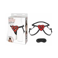 Arnés Strap-On Ajustable de Corazón Rojo Lux Fetish