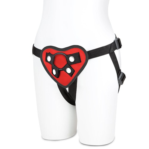 Lux Fetish Red Heart Adjustable Strap-On Harness