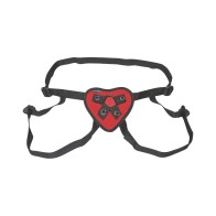 Lux Fetish Red Heart Adjustable Strap-On Harness