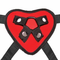 Arnés Strap-On Ajustable de Corazón Rojo Lux Fetish