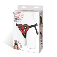 Lux Fetish Red Heart Adjustable Strap-On Harness