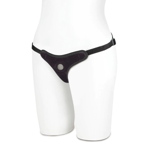 Lux Fetish Black Velvet Bikini Strap-On Harness