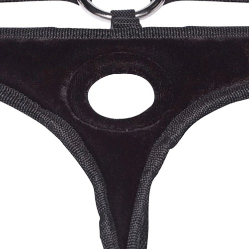 Arnés de Bikini de Terciopelo Negro Lux Fetish