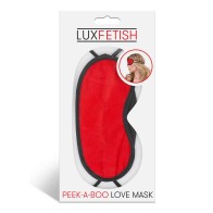 Lux Fetish Peek-A-Boo Love Mask Blindfold