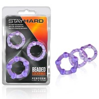 Stay Hard Beaded Cockrings 3-Piece Set