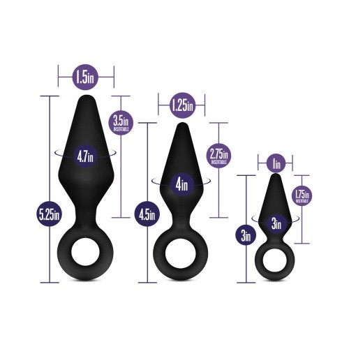 Luxe Night Rimmer Silicone Anal Plug Kit